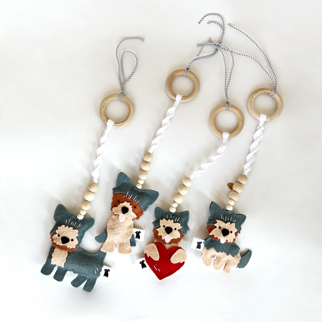 Yorkie baby play gym dangle set