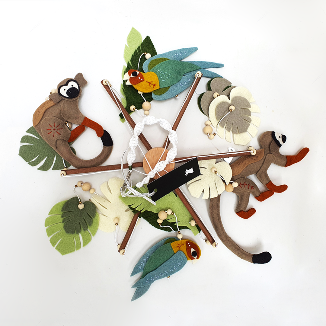 Jungle baby mobile