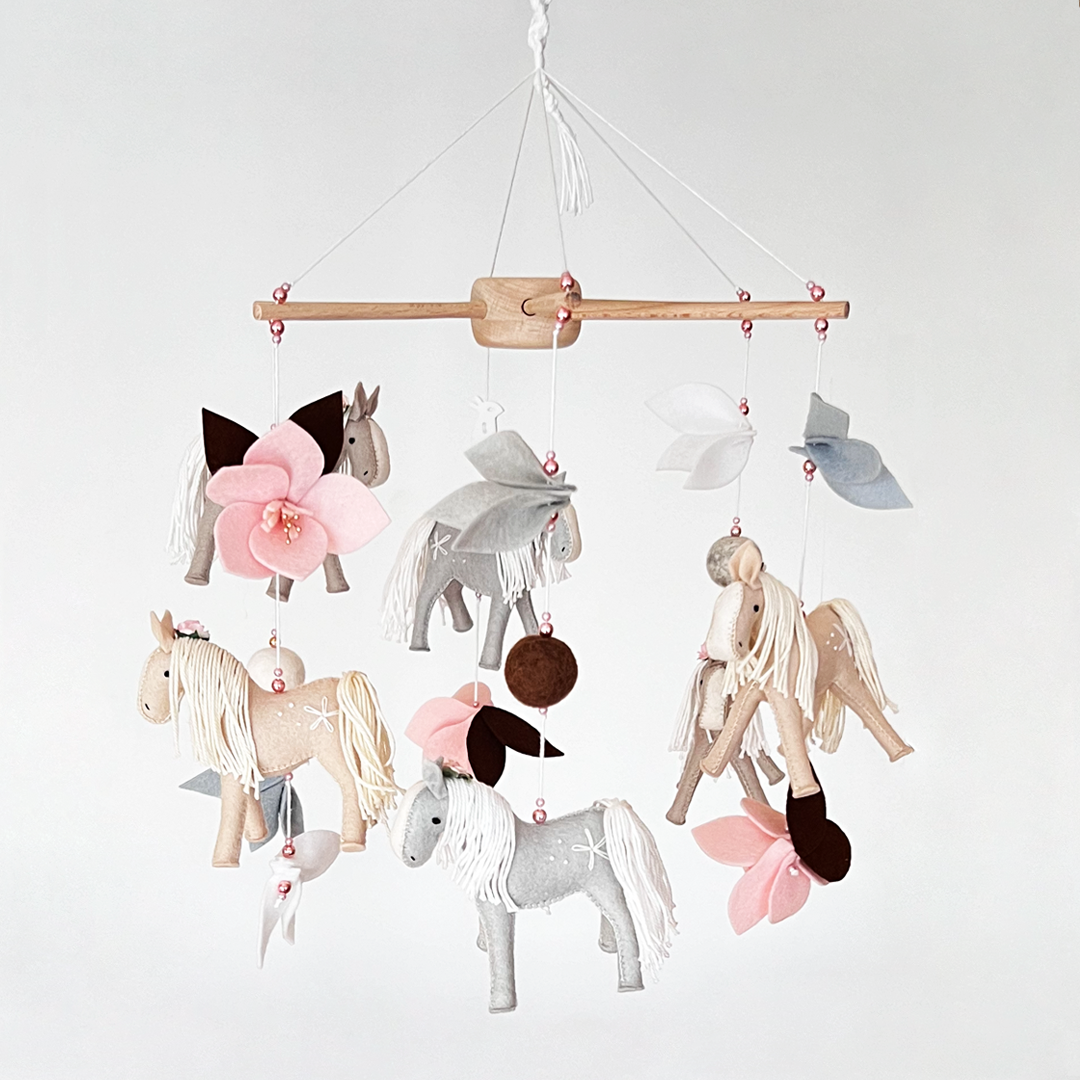 Wild ponies baby mobile