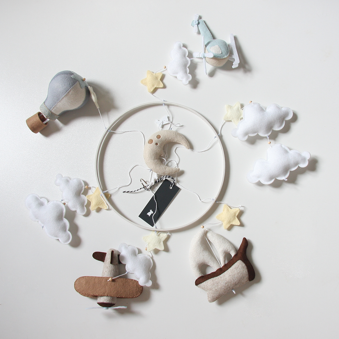 Up in the clouds baby mobile