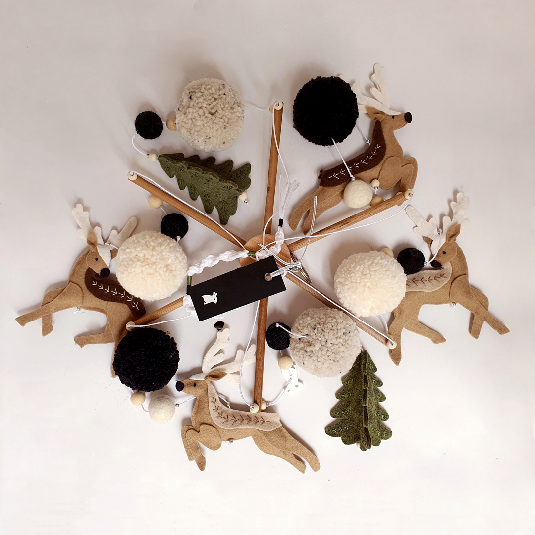 Deep in the forest baby mobile