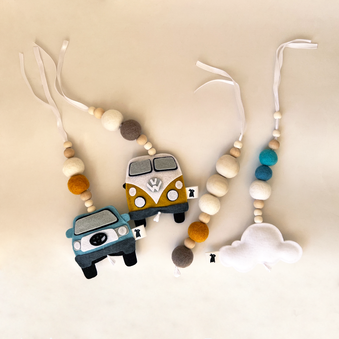 Toyota BAkkie & VW baby play gym dangle set